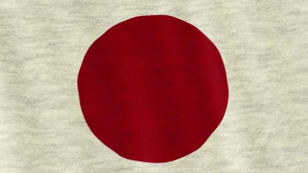 Japansk Flagg Blåser Vinden – stockvideo