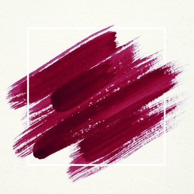 Sanat logo fırça kare çerçeve üzerine kağıt arka plan tasarım illüstrasyon akrilik kontur üzerinde sulu boya boyalı. Başlık, logo ve satış afiş için mükemmel boyalı tasarım. 