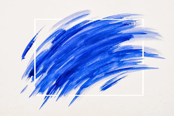 アートブラシのロゴ塗装 Rectangul フレーム水彩紙の抽象的な背景デザイン図アクリル ストローク 見出し 販売のバナーに最適な塗装設計 バイオレット色 — ストック写真