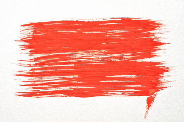 Red rectangular watercolor texture paint stain brush stroke for your text, with blurred edge