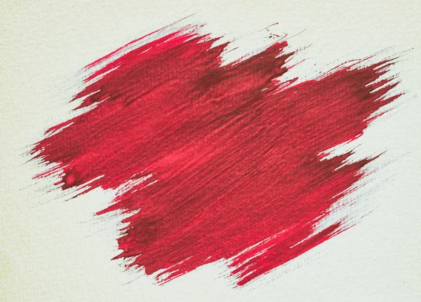 Rote Aquarellfarbe Textur Farbe Pinselstrich — Stockfoto