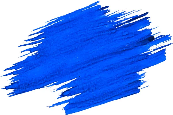 青い水彩テクスチャ ペイント汚れブラシ ストローク — ストックベクタ