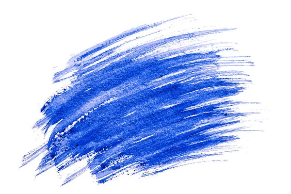 Bleu Aquarelle Texture Peinture Tache Coup Pinceau — Photo