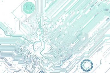     Back side circuit board, line pattern isolated on white background  clipart