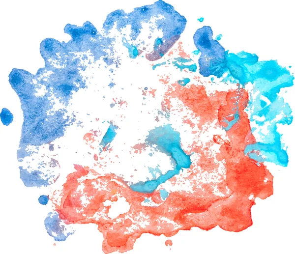Manchas Acuarela Coloridas Textura Papel Dibujado Mano Aislada Sobre Fondo — Vector de stock