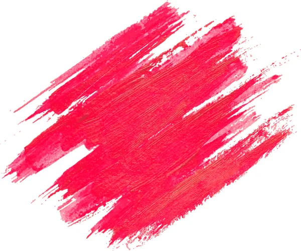Pociągnięcia Pędzlem Plamy Farby Czerwone Akwarela Tekstury Białym Tle Białym — Wektor stockowy