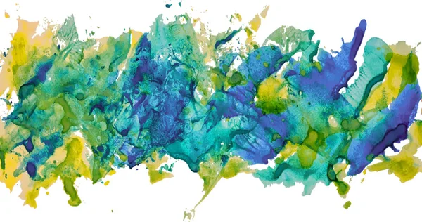 Taches Aquarelle Colorées Texture Papier Dessiné Main Isolé Sur Fond — Image vectorielle