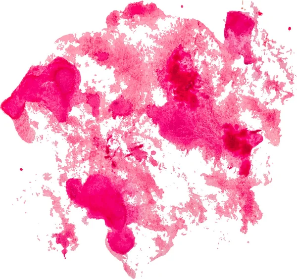 Manchas Acuarela Rosa Textura Papel Dibujada Mano Aislada Sobre Fondo — Vector de stock