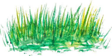 vintage doğrusal çim model, suluboya kartı, kartpostal, şerit, dekoratif bant ile suluboya arka plan. ESP 10 vektör çizim.