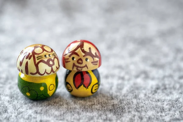 Lembrança Avô Avó Forma Matryoshka Russo Tradicional Que Está Conjunto — Fotografia de Stock