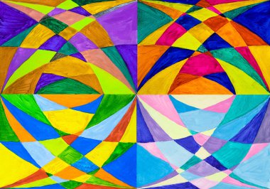 Soyut guaj el çizimi resim deseni.