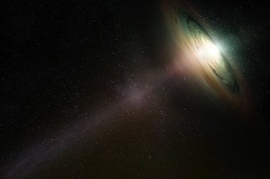 Soyut uzay duvar kağıdı. Karadelik girdabı, renkli yıldızların ve uzayın dışındaki bulut alanlarının üzerinde nebula ile oluşur. Bu görüntünün elementleri NASA tarafından desteklenmektedir.