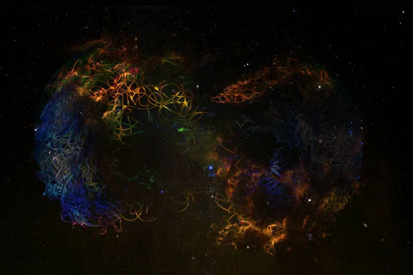 Infinity Symbol Infinite Eternity Concept Shiny Particles Outer Space Elements — Stock Photo, Image