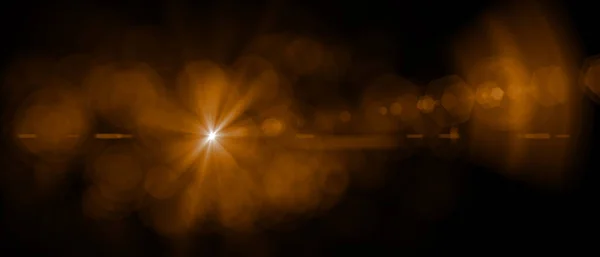 Absztrakt Fény Fáklya Speciális Hatása Fekete Háttér Nap Fáklyával Természetes — Stock Fotó