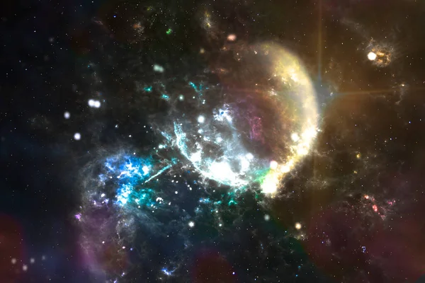 Extrasolar Planet Moon Background Nebula Deep Space Planets Science Fiction — Stock Photo, Image
