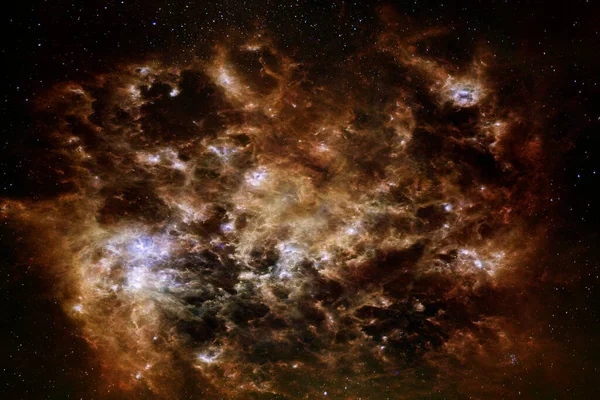Вогняний Вибух Відкритому Космосі Фоном Туманності Галактик Елементи Цього Зображення — стокове фото