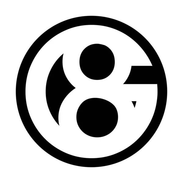 Logotipo geométrico inicial de letras G8 — Vetor de Stock