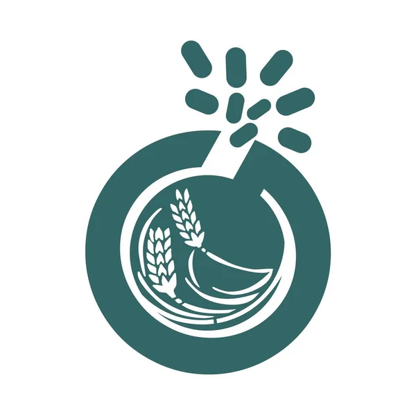 Boom des exploitations céréalières pour l'agriculture alimentaire logo — Image vectorielle