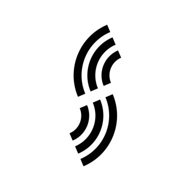 s, sss harfleri geometrik logo