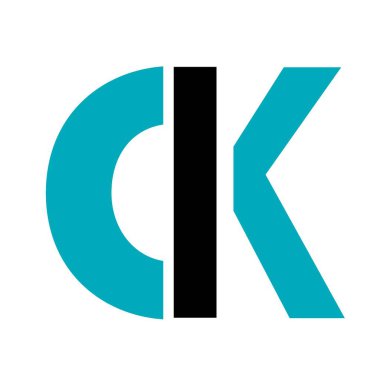 Ck, Cik ilk geometrik şirket logosu ve vektör simgesi