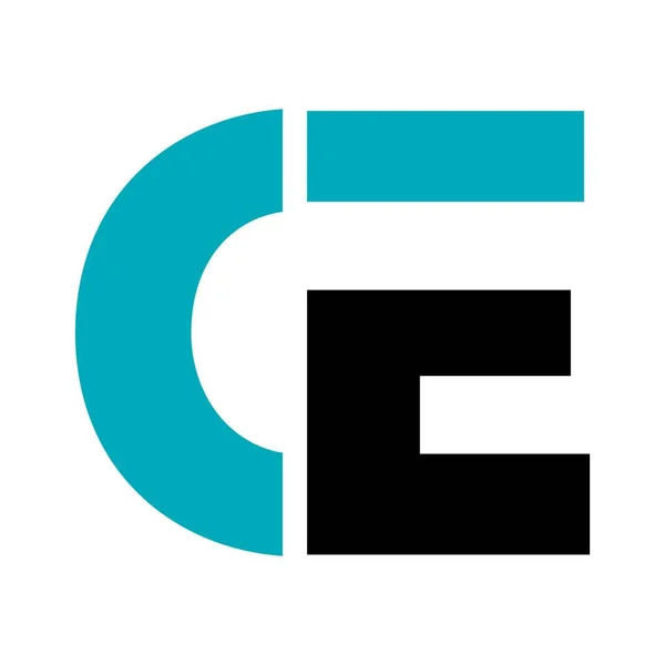 Ce, Cie ursprungliga geometriska företagets logotyp och vektor ikon — Stock vektor