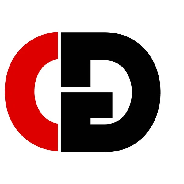CG, GC logo géométrique initial de l'entreprise et icône vectorielle — Image vectorielle