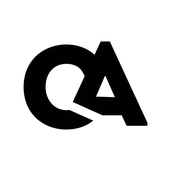 CA, OA logotipo inicial da empresa geométrica e ícone vetorial Vetor De Stock