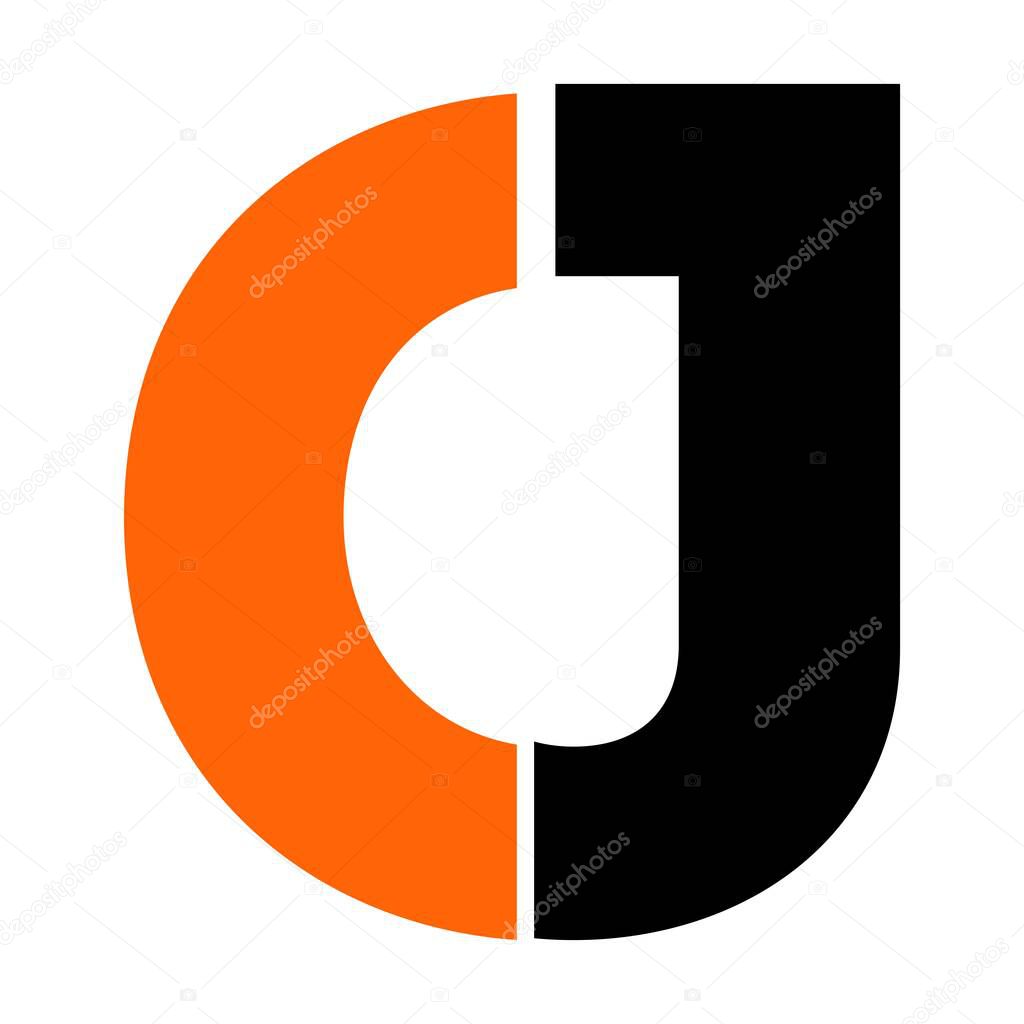 CJ, CJO, CJD initial geometric company logo and vector icon