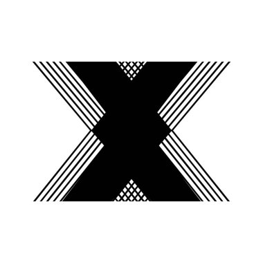 X, Wxw ilk geometrik şirket logosu ve vektör simgesi