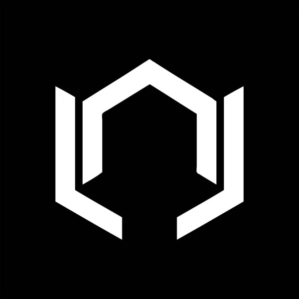 Lnj, Nlj, Ljn początkowe geometryczne logo firmy i ikona wektora — Wektor stockowy