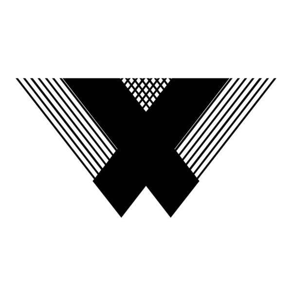 X, WX, XW logotipo inicial de la empresa geométrica y vector icono — Archivo Imágenes Vectoriales