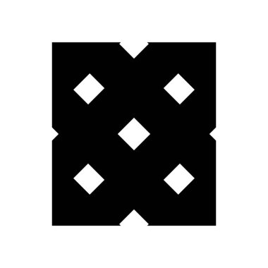 X süslemeli geometrik şirket logosu ve vektör simgesi