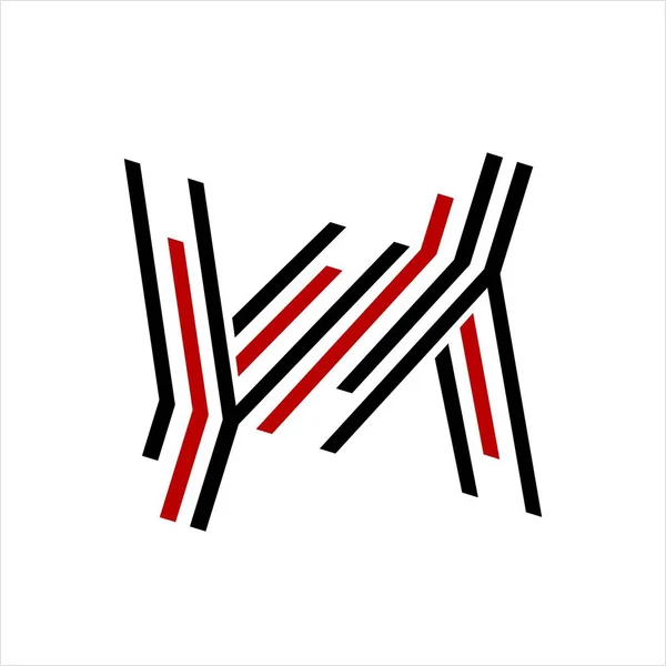Y 、 Y 、 Yイニシャル幾何学ラインアート会社のロゴとベクトルアイコン — ストックベクタ