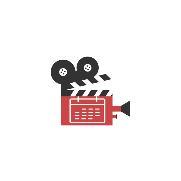 Studio macchina fotografica pellicola illustrazione per logo e icona vettoriale — Vettoriale Stock