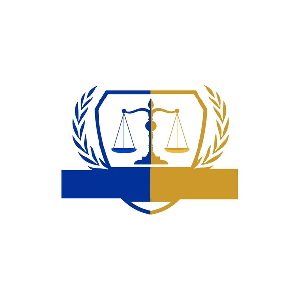 Bufete de abogados y abogado por la justicia logo y vector icono — Vector de stock