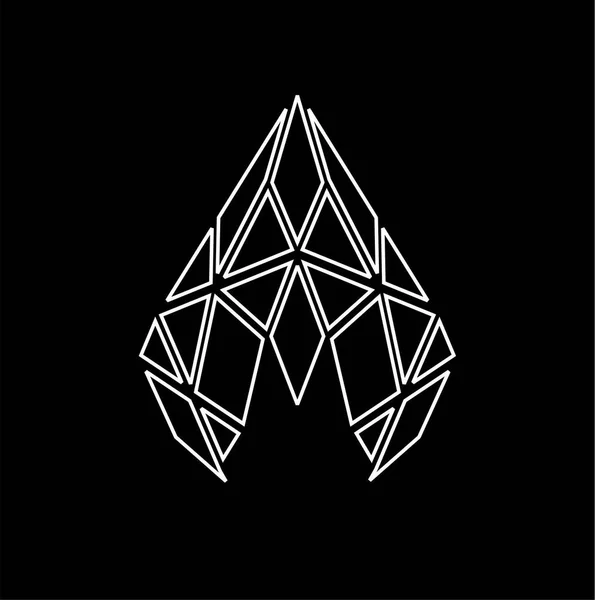Логотип Векторная Иконка Алмазного Треугольника — стоковый вектор