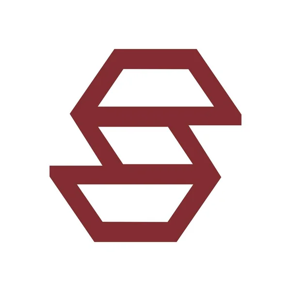 Initialer Geometrisk Linje Konst Logotyp Och Vektor Ikon — Stock vektor