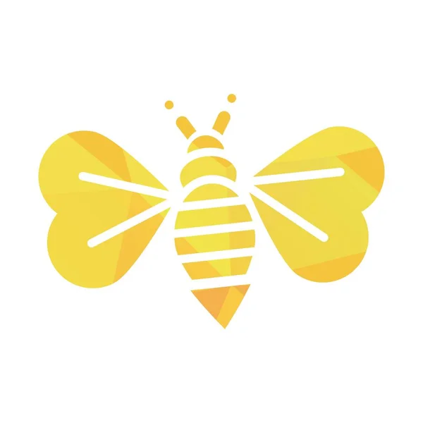 Современный Полигональный Пчелиный Медовый Векторный Логотип Иконка — стоковый вектор