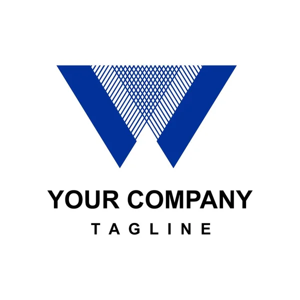 Initials Geometric Company Logo Vector Icon — Stock Vector