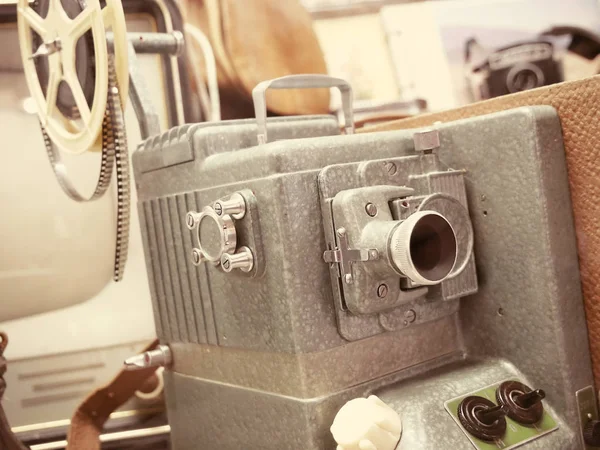 Vintage 8mm Film Projector. Toned style photo. — Stock Photo, Image
