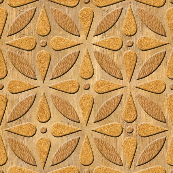 Decorative Arabic pattern - Interior Design wallpaper - wood texture