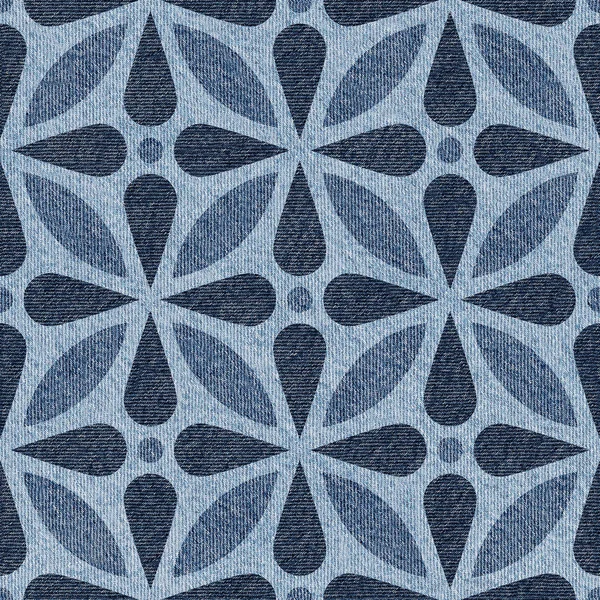 Decorative Arabic pattern - Interior Design wallpaper - Blue jeans texture