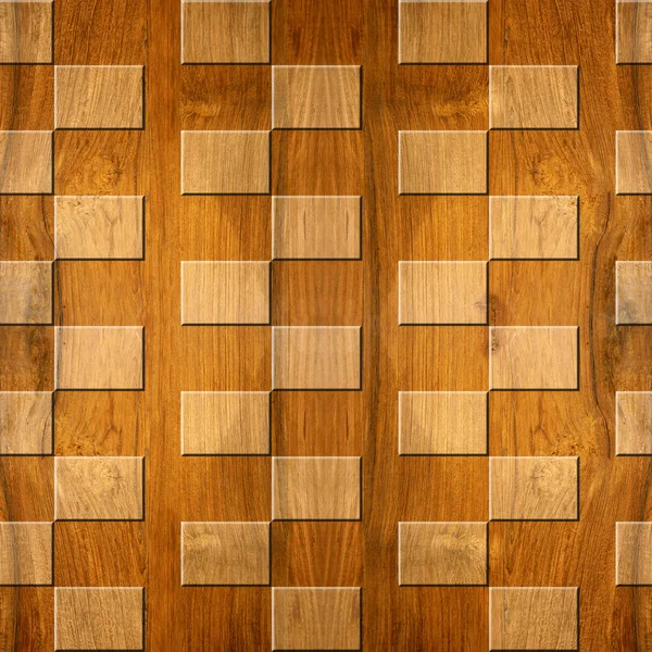 Interior wall panel pattern - decorative tile pattern - walnut wood texture — Stock Photo, Image