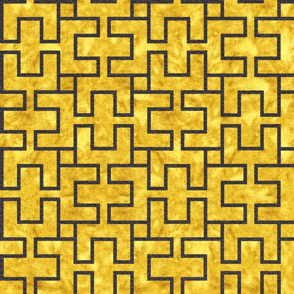 Gold art deco panels - Decorative interior grid - seamless background — Stock Photo, Image