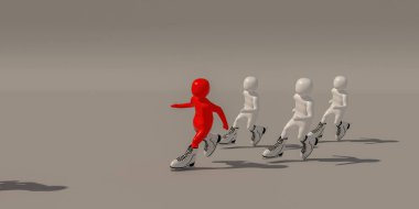 Gri arkaplandaki 3D buz pateni sembolleri grubu