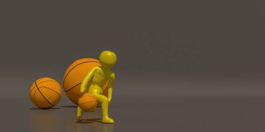 Gri arkaplandaki 3D kariyer sembolleri grubu, 3D 