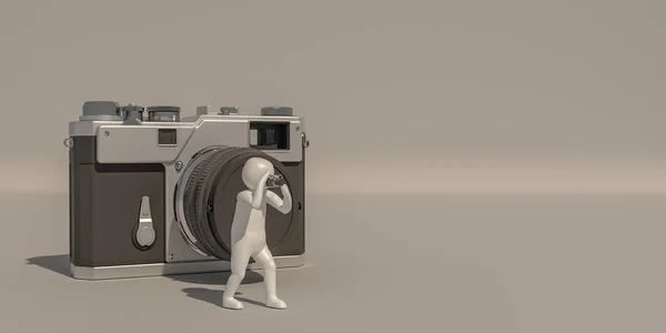 3d grupo ilustrador de símbolos de carreira em um fundo cinza, 3d — Fotografia de Stock