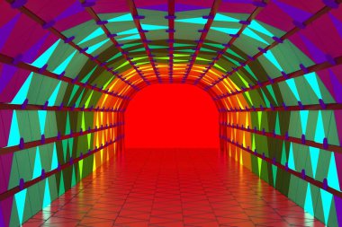 Özgeçmişlerin 3 boyutlu canlandırması. Basit Geometrik 'in 3d illüstrasyonu