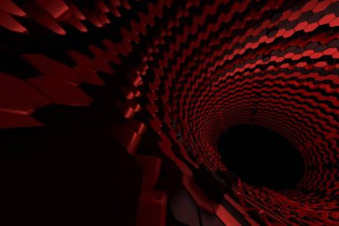 Özgeçmişlerin 3 boyutlu canlandırması. Basit Geometrik 'in 3d illüstrasyonu