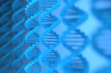 3d DNA (deoksiribonükleik asit) yapısı, 3d illüstrasyon.